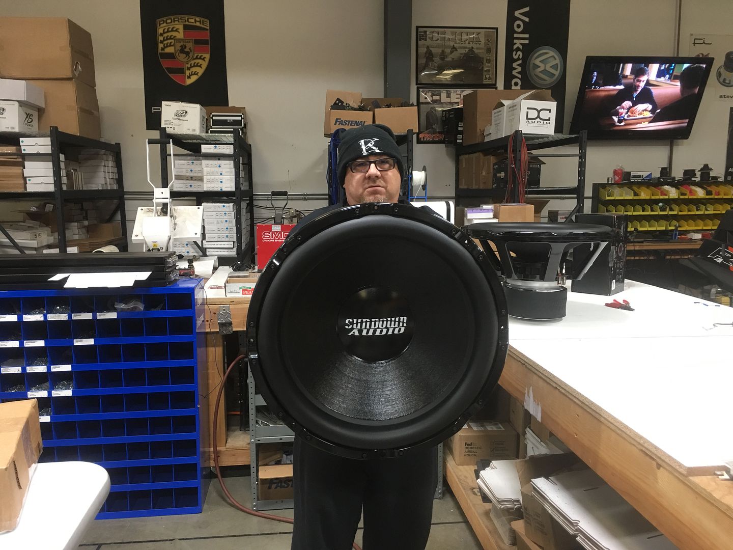 2 GIGANTIC 24" Sundown Audio Zv.5 SUBWOOFERS One GIGANTIC Box! Crazy